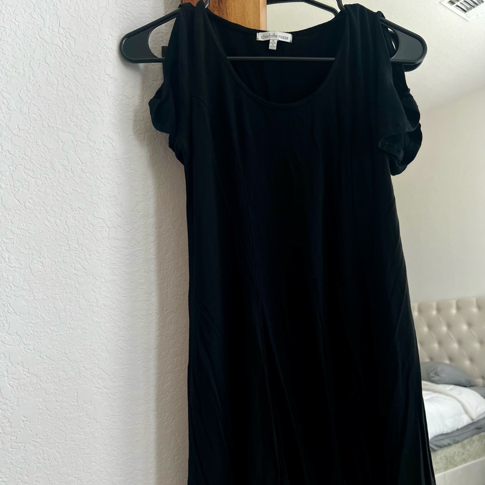 Charlotte Russe Classic Black T-Shirt Dress